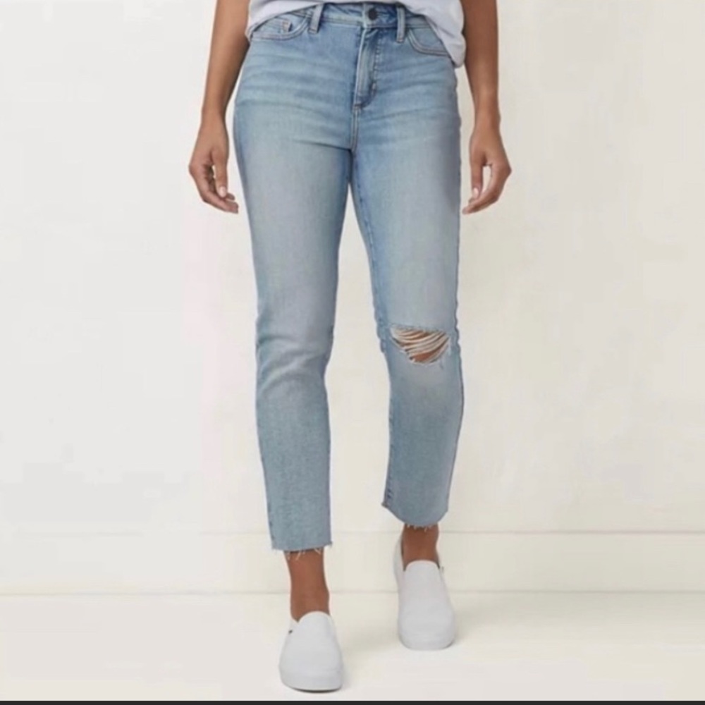 Lauren Conrad Super High Rise Crop Size 10.